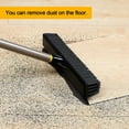 Eyliden Rubber Broom Pet Hair Fur Removal Broom Soft Bristle Push Broom with Squeegee Carpet