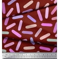 thumbnail image 2 of Soimoi Red Cotton Jersey Fabric Brush Stroke Abstract Printed Craft Fabric by the Yard 58 Inch Wide, 2 of 3
