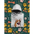 thumbnail image 3 of Color Corgi Peeking Hoodie Men -Image by Shutterstock, Male XX-Large, 3 of 7