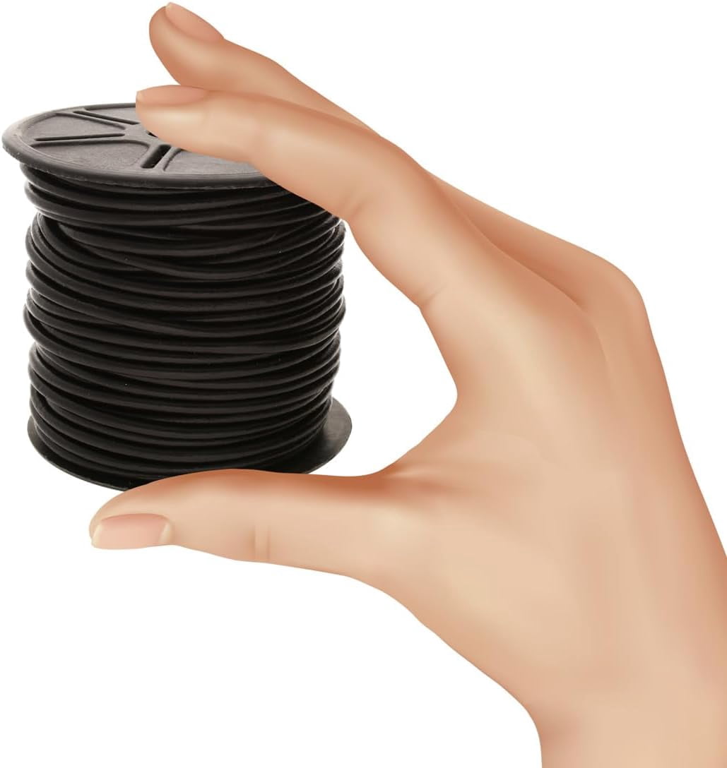 The Beadsmith Leather Cord – Black – 3mm Spool – 25 Yards/22.86 Meters – Indian Leather Thong Ideal for Braiding, Beading, Necklaces, Fine Lacing, Hair Accessories & DIY Jewelry Making