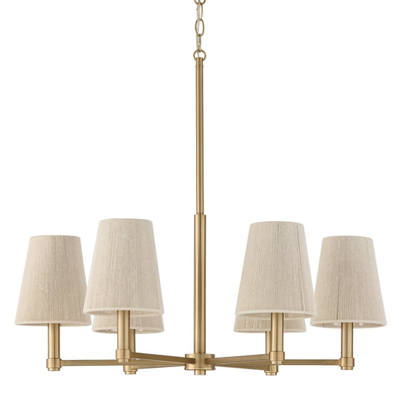 Capital Lighting 454561MA Mira 6 Light 30" Wide Chandelier - Brass