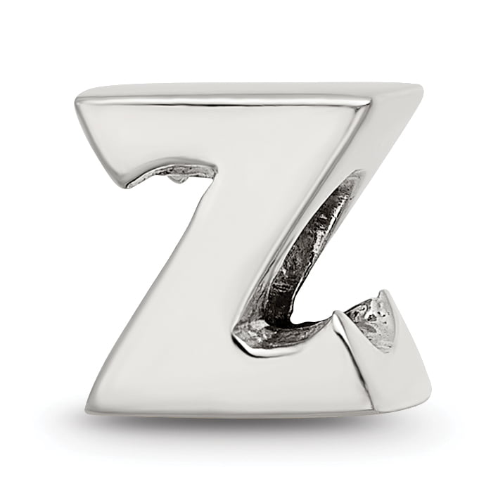 Beautiful Sterling silver 925 sterling Sterling Silver Reflections Letter J Script Bead