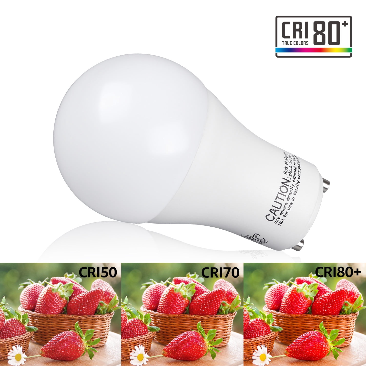 4 Pack 9W Dimmable A19 LED Light Bulb with GU24 Base, 60W Eqv. Energy Star & UL-Listed Lamp Bulb, 830 Lumens, 5000K Daylight, 310° Omni-directional General Lightin