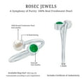 thumbnail image 5 of Rosec Jewels 2 CT Fresh Water Pearl Solitaire&nbsp;with Emerald Ring, 10K White Gold, US 3.00, 5 of 8