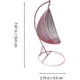 thumbnail image 3 of Dollhouse Rocking Chair Mini Rocking Chair Hammock 1:12 Scale Dollhouse Balcony Courtyard Chair Tiny House Furniture, pink, 3 of 5