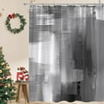 thumbnail image 3 of Abstract Art Shower Curtain Gray Oil Painting Watercolor Grunge Brushstrokes Colorful Art Modern Bathroom Curtain with plastic hook, 3 of 4