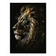 thumbnail image 1 of Pintura en lienzo de animales dorados y negros abstractos, búho, Tigre, León, Lobo, águila, cebra, Toro, carteles, imágenes artísticas de pared para habitación, decoración del hogar, 1 of 4