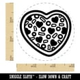 thumbnail image 2 of Heart Pizza Love Self-Inking Rubber Stamp Ink Stamper - Fuchsia Ink - Small 3/4 Inch, 2 of 7