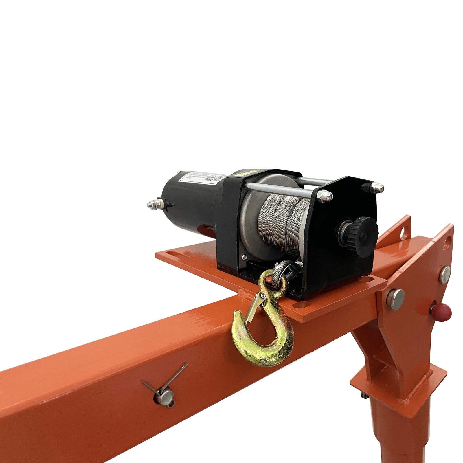 EQCOTWEA Davit Crane Winch Crane 360° Swivel Electric Hoists Winch Truck-Mounted 1100lb Remote Control 12V