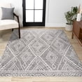thumbnail image 4 of JONATHAN Y MOROCCAN HYPE 8 x 10 Area Rug, Rih Moroccan Style Diamond - Gray/Ivory, MOH306B-8, 4 of 10