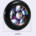 thumbnail image 4 of 2 Pcs Roues de Remplacement pour Trottinette 100Mm avec Roulement Roues en Pu pour Voitures à Bascule, Voitures Extrêmes, Trottinettes, 2 * Roues, Noir, 4 of 6