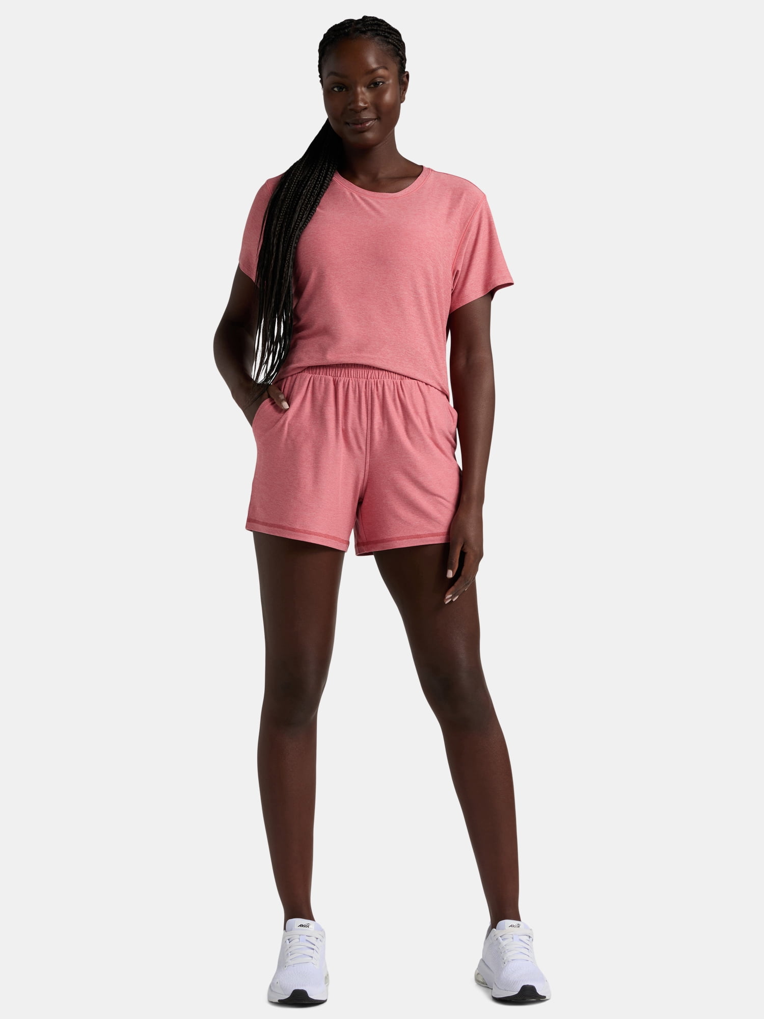 Athletic Works Women's and Women’s Plus ButterCore Soft Performance Gym Shorts, Available in 1, 2 and 5-Pack, Sizes XS-4X