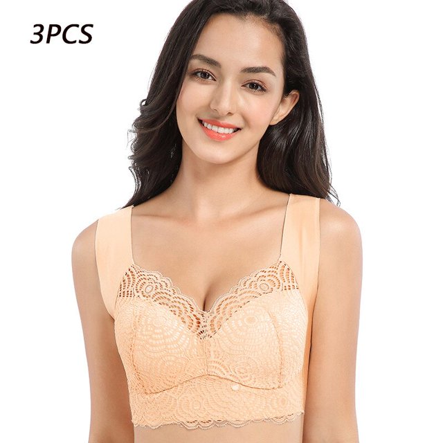 Lencería sin costuras para mujer, ropa interior de talla grande, sujetador de realce, lencería Sexy ultrafina, 1/2/3/4 Uds.