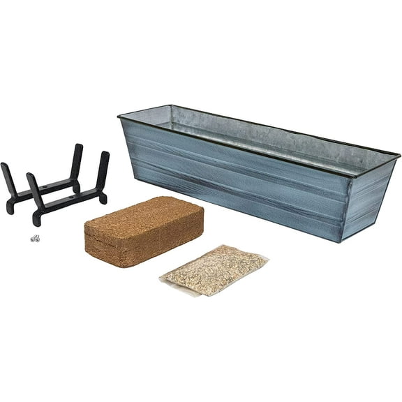 Bloom Box Garden Growing Kit Small Blue with Brackets for 2 x 6 Railings