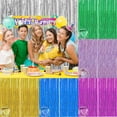 thumbnail image 5 of Gustave 2Pcs Metallic Tinsel Foil Fringe Curtains Photo Booth Props, 3.3 x 8.2 ft Doorway Curtain for Birthday Wedding Engagement Holiday Celebration Party Decor, Green, 5 of 6