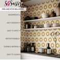 thumbnail image 4 of S4Sassy Peel & Stick Vinyl Wallpaper, Urban Chic Circle Ikat Contact Paper Waterproof - Yellow, 25"x120", Removable Modern Wall Covering for Home Decor in Bedrooms & Living, Renter Spaces, 4 of 8
