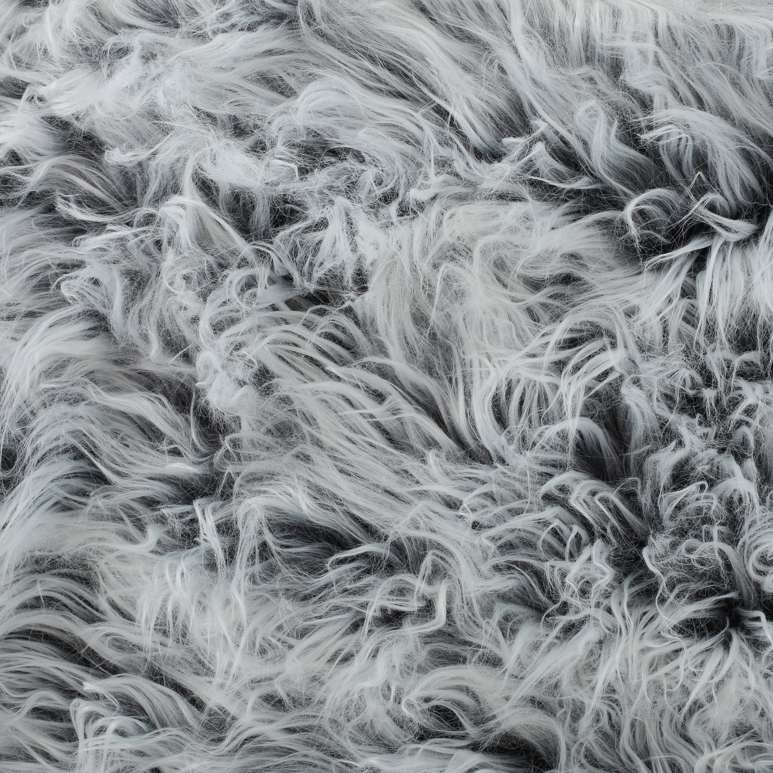 Noble House Rubani 5 Ft Long Faux Fur Bean Bag Chair Silver Grey