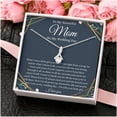thumbnail image 2 of Petit Ribbon, Mother Of The Bride Gift From Daughter Mother Of The Bride Necklace From Bride Gift Mom Of Bride Present To Mom From Bride, Necklaces with Meaningful Messages Card Inside B2, 2 of 6