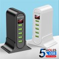 thumbnail image 2 of ziyahihome Phone Charger 5 Port USB 5V 4A Charging Adapter Digital Portable Charger Station, 2 of 9