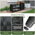 thumbnail image 5 of Uforic Woven Outdoor Pool Storage, Shoe Cabinet with Bench, Multi-Layer Storage - Durable PE Rattan Storage for Garden, Poolside, or Patio (Black), 5 of 9