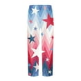 thumbnail image 4 of Men's American Flag Print Pants Casual Relaxed Breathable Pants Drawstring Patriotic Holiday Long Pants, 4 of 5