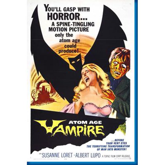 Atom Age Vampire Movie Poster Reprint 27inx40in for any room 27x40 Square Adults Best Posters