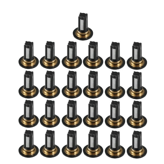 Fuel Injector Filter Basket Car Rebuild Repair Kit Plastic Black for Honda 25pcs