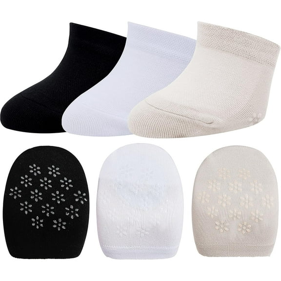 Women Toe Topper Socks,Non-skid No Show Toe Cover Socks,6-12 Pack Seamless Half Socks