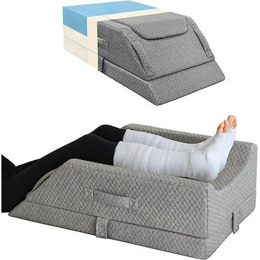 KingPavonini Adjustable Leg Elevation Pillows for Swelling After Surgery, Cooling Memory Foam Leg Wedge Pillow for Blood Circulation, Wedge Pillow for Sleeping, Sciatica Knee Hip Ankles Pain Relief
