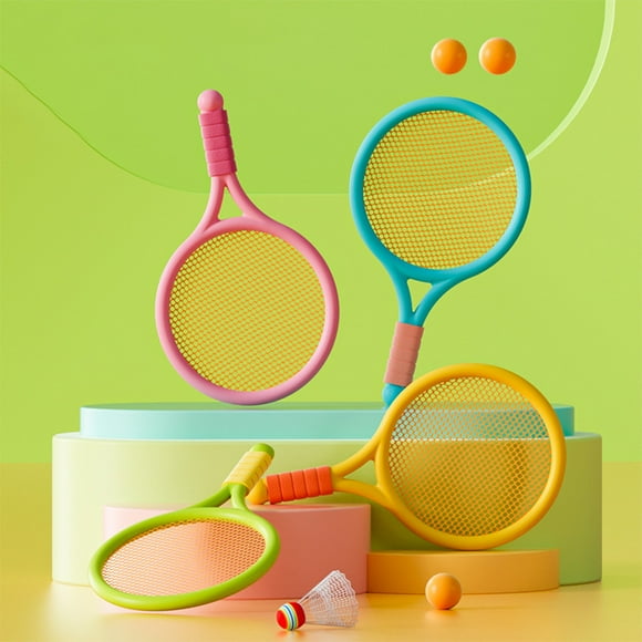 Sentmoon Outdoor Toys for Kids Ages 4-9 Children Badminton Racket Set Double Tennis Rackets Parent Child Interactive Indoor Outdoor Elementary School Students Sports Toy Gift