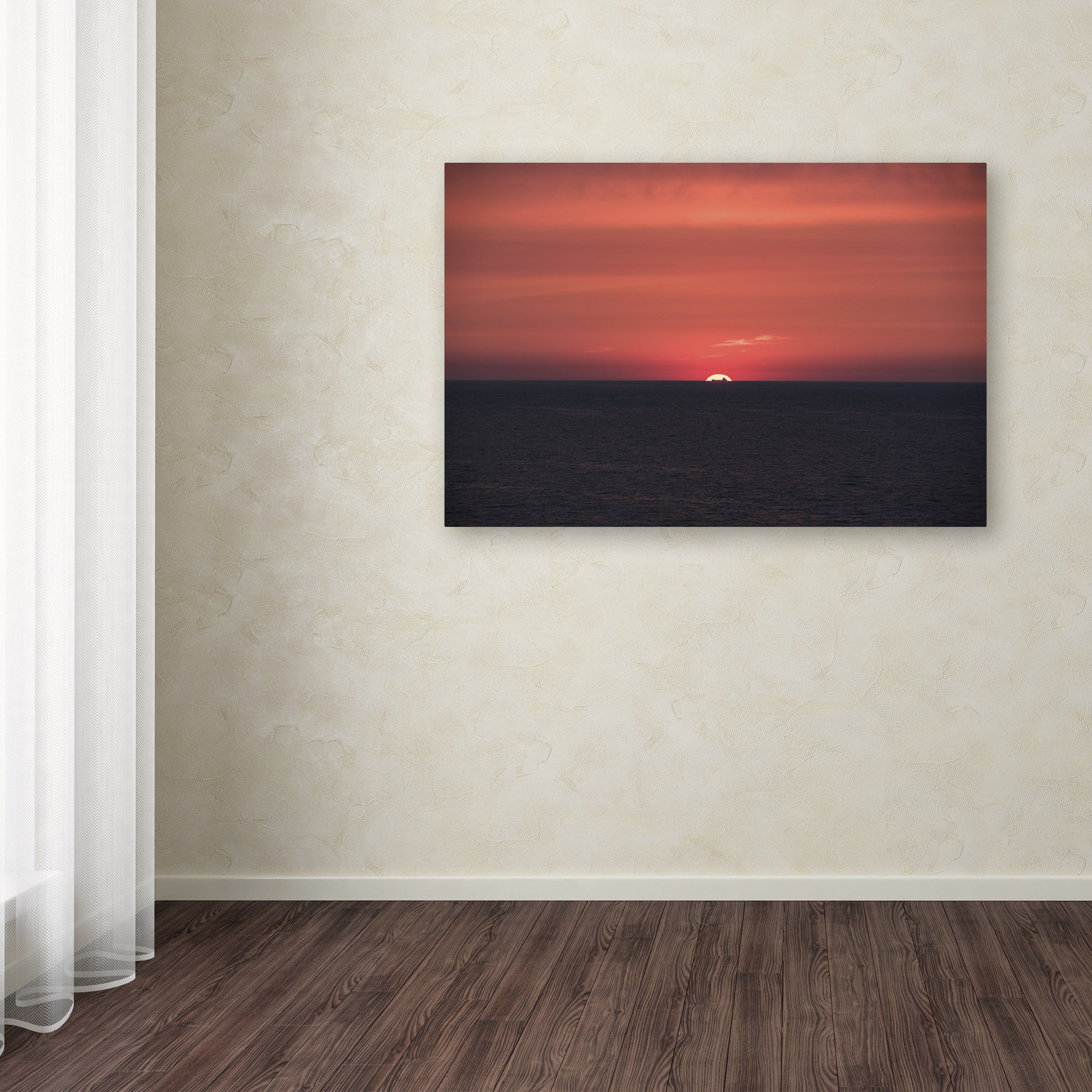 Trademark Fine Art "Sunset Ore Boat Lake Erie" Canvas Art by Kurt Shaffer