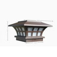 thumbnail image 3 of Solar Lamp Column Light Outdoor Warm LED | Solar Powered Decorative Pillar Lamp | Weatherproof ABS | 16x16x10cm | Courtyard Garden Wall Lighting 8-10 Hours, 3 of 9