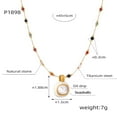 thumbnail image 3 of "Fashion-Forward Gold-Plated Titanium Necklace with Natural Stone Pendant & Handcrafted Beads – Minimalist Artisanal Jewelry, MONMONDAY", 3 of 4