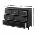 thumbnail image 3 of DEALTOPS Stylish Wooden 7-drawer Dresser, Spacious and Versatile Chest of Drawers, Black, 3 of 8