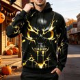 thumbnail image 4 of IWRICH Halloween Skull Hoodies for Men Plus Size Winter Holiday Hooded Sweatshirts Oversize Novelty Printed Pullover Tops Yellow XL, 4 of 5