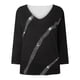 thumbnail image 4 of ICHUANYI Clearance Women Print Long Sleeve V-neck Blouse Pullover Tunic Tops Shirt(Silver, XXL) ICHUANYI WER2023081202497, 4 of 5