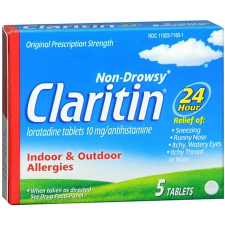 UPC 041100803177 product image for Claritin 24 Hour Allergy Medicine  Antihistamine Tablets  10 mg  5 Ct | upcitemdb.com