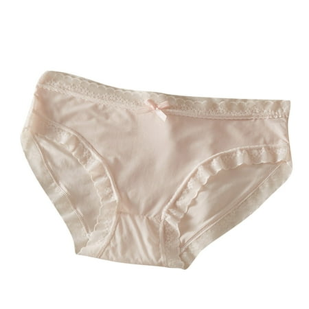 Yuzhih Panties for Women Seamless Thin Lace Trim Underwear Soft Comfy Cute Panty Stretchy Full Coverage Underpants