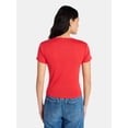 thumbnail image 3 of Social Edition Women's American Cherry Pie Graphic Tee with Short Sleeves, Sizes XXS-XXL, 3 of 5