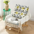 thumbnail image 2 of Autumn Floral Sunflower Floor Pillow - Oversized Square Cushion with Vintage Boho Design, 2 of 5