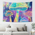 thumbnail image 6 of ZFLMY Mushrooms Tapestry 100% Polyester Wall Art Home Decor for Decorative Wall Hanging, Bedroom, Living Room - Various Sizes 60x40in, 6 of 7