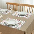 thumbnail image 3 of Pioneer Flower Floral Print Pattern Summer Placemats Table Placemats Set Of 4-Linen Kitchen Washable Placemats Table Mats 12x18 Inch Non-Slip Heat Resistant, 3 of 5