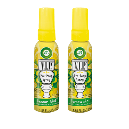 (2 pack) Air Wick V.I.P. Pre-Poop Spray, Lemon Idol, 1.85oz, 2 (Best Oils For Pre Poo)