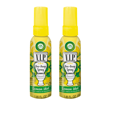 Air Therapy Orange Spray - (2 pack) Air Wick V.I.P. Pre-Poop Spray, Lemon Idol, 1.85oz, 2 Total