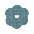 thumbnail image 7 of 15 Inch Round Placemats Set of 6, Geometric Non Slip Heat Insulation PP Table Mats, Modern Abstract Lines Texture Teal Washable Place Mats for Kitchen Dining Party Table Decor, 7 of 7