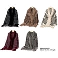 thumbnail image 4 of RUISINERY Long Sleeve Sweater Cardigan Knit Shawl Shrug Furry Collar Open Front Tassels Loose Ponchos Cloak for Women, 4 of 8