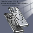 thumbnail image 2 of for iPhone 14 Pro Case Magnetic Clear with Full Camera Cover Protection [Compatible with Magsafe] [Not Yellowing] Slim Shockproof Air Cushion Bumper Black Case Cover for iPhone 14 Pro, 2 of 15