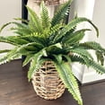 thumbnail image 6 of CQURE 42-Inch Artificial Boston Fern Plants, 48 Fronds Realistic Fake Bushes for Indoor & Outdoor Decor, 2 Pack, 6 of 9