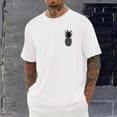 thumbnail image 1 of Ceisia T-Shirt à Manches Courtes et Col Rond Imprimé pour Hommes, Doux, Respirant, Extensible, Décontracté, Sport, Gym, Blanc, Cadeaux, 1 of 7