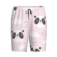 thumbnail image 4 of Naloa Cute Panda Men's Short Pajama Pants, Lounge Comfort Shorts with Elasticized Waistband and Side Pockets - Large, 4 of 9